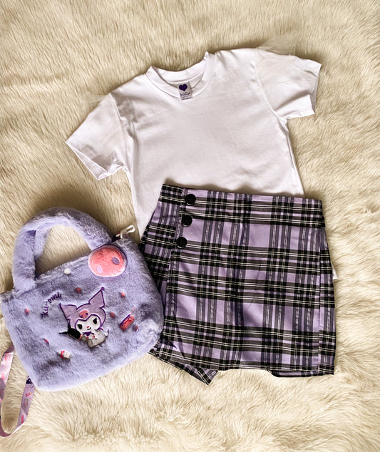 Short falda lila